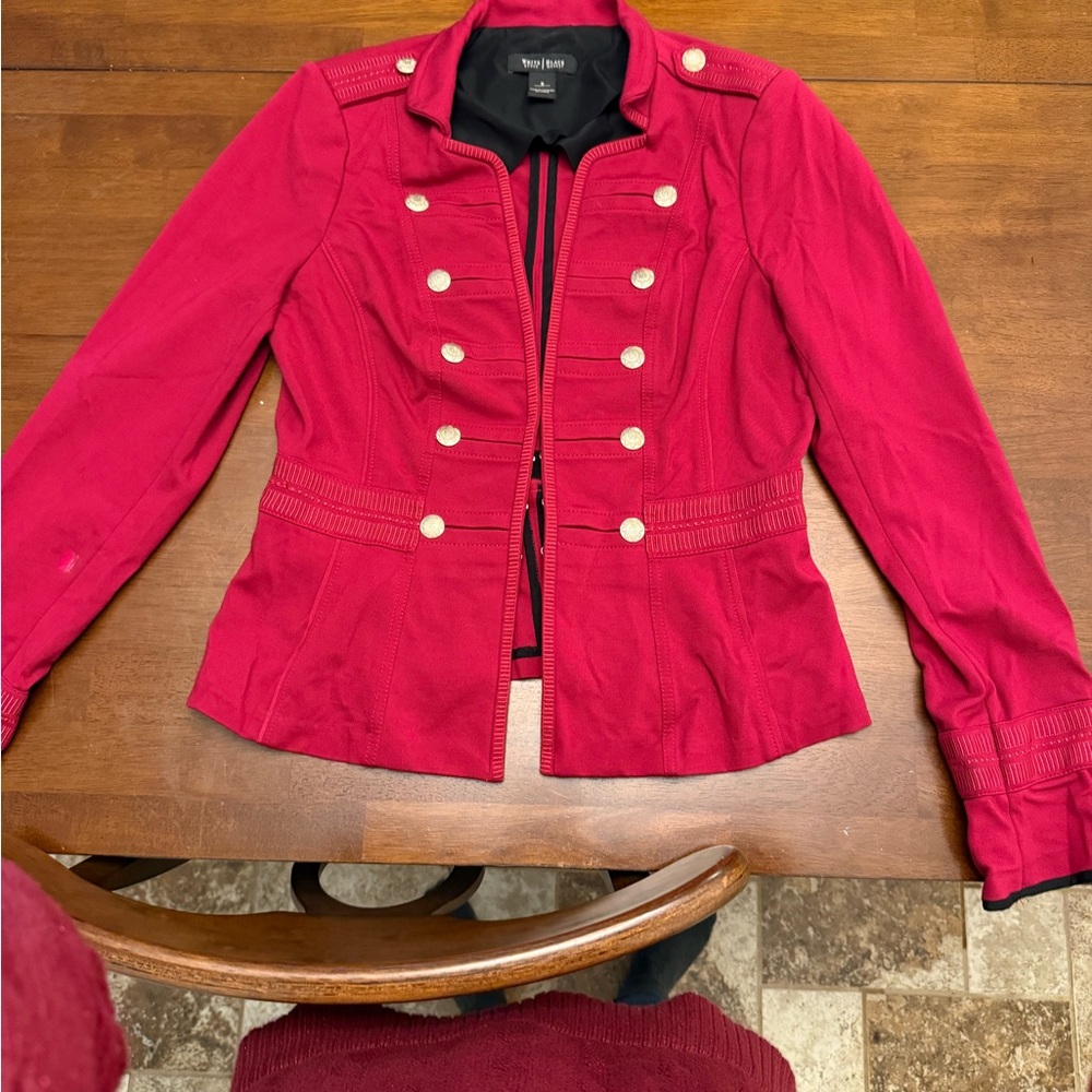 White House black market women’s hot pink Military Style Jacket